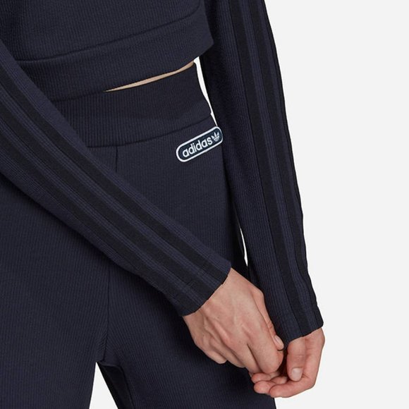 🆕 ADIDAS RETRO LUXURY CROPPED LONG SLEEVE TEE SZ  MED #HL0056 - Picture 4 of 6